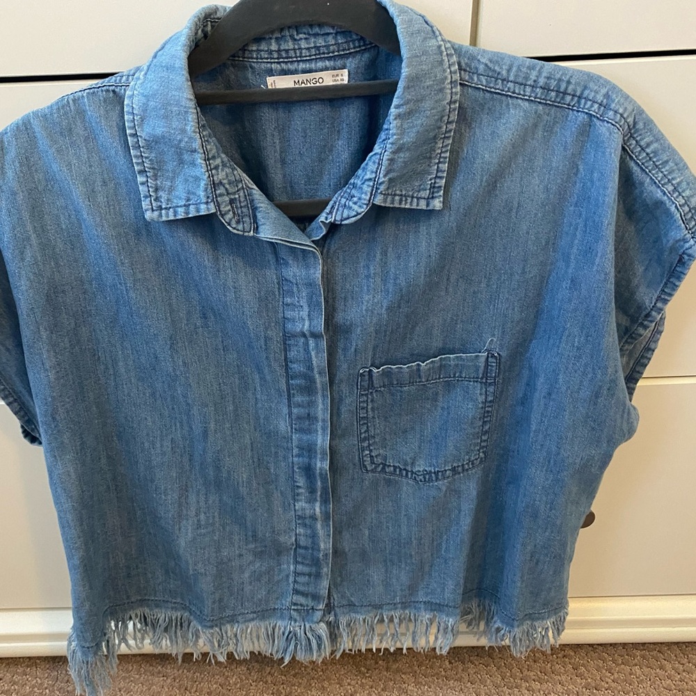 Denim crop top